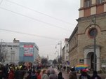 Menschenkette in Dessauer Innenstadt