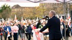 Bild: Protestierende Lehrer*innen auf dem Domplatz in Magdeburg