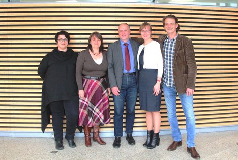 Foto: Die Fraktion hat einen neuen Vorstand gewählt (v.l.n.r.): Henriette Quade, Kerstin Eisenreich, Thomas Lippmann, Eva von Angern und Stefan Gebhardt